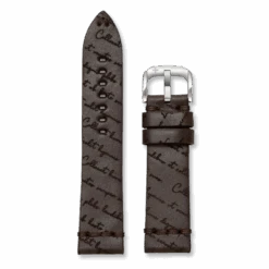 Engraved Leather Strap 22mm - Brown