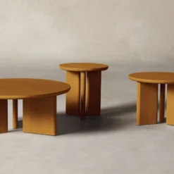 The Morro Tables -Venetian Store 240822 MHFW24 morro table set of 3D1 027 golden oiled oak scaled