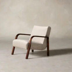The Felix Chair - Deep Pile Mohair Limestone
