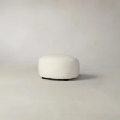 The Chelsea Ottoman - Italian Bouclé White