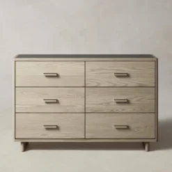 The Clinton 6-Drawer Dresser 15 The Clinton 6-Drawer Dresser -Venetian Store clinton 6 drawer dresser greywash ash with pebbled leather ash2.0 scaled