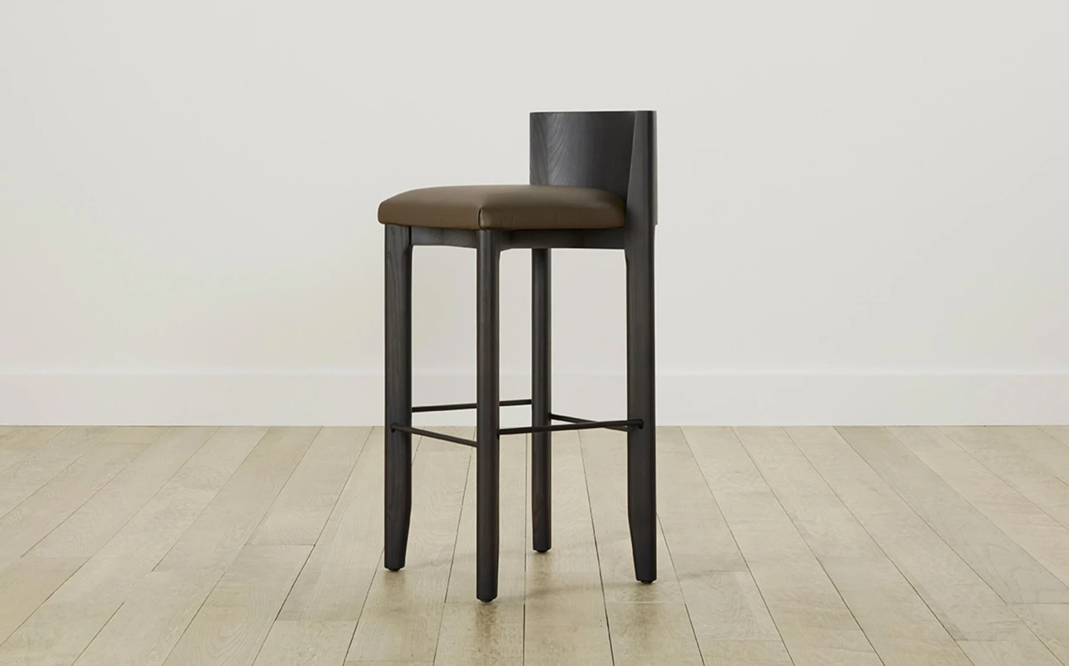 The Delancey Bar & Counter Stool - Pebbled Leather Truffle 1 The Delancey Bar & Counter Stool - Pebbled Leather Truffle