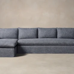 The Dune Sectional - Heritage Belgian Linen Lake -Venetian Store dune chaise sectional classic back belgian linen lake l a5ba553b 3f04 46f5 adb1 cd49b01032af