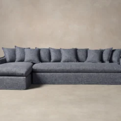 The Dune Sectional - Heritage Belgian Linen Lake