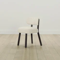 The Jane Dining Chair - Italian Bouclé White -Venetian Store jane dining chair italian boucl white charcoal2.0 scaled