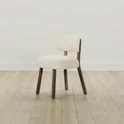 The Jane Dining Chair - Italian Bouclé White -Venetian Store jane dining chair italian boucl white coffee2.0 scaled