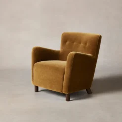 The Perry Chair - Mohair Brown Sugar