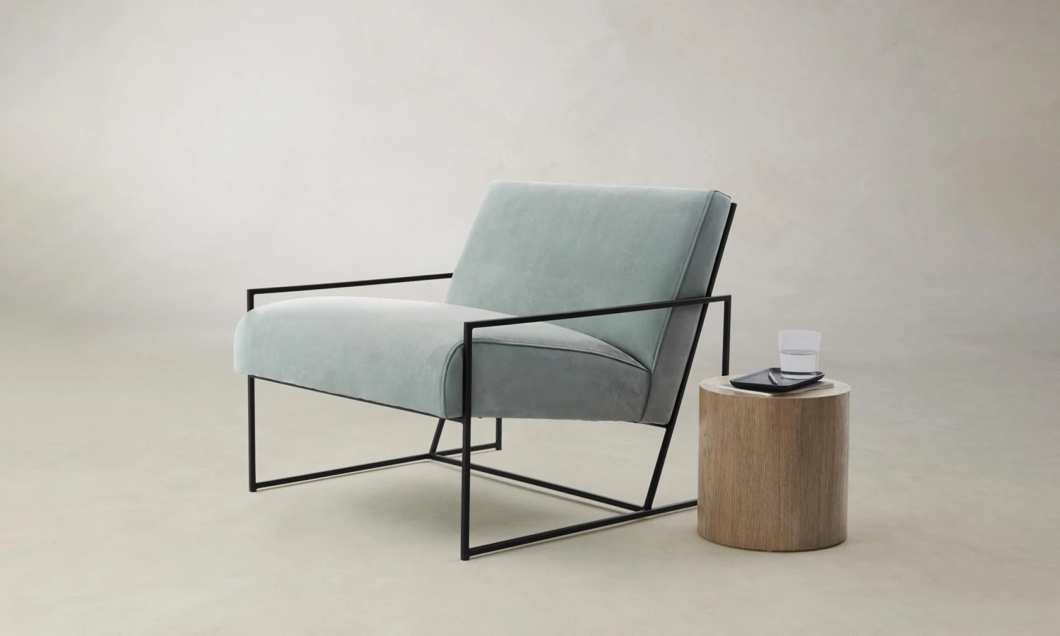 The Mercer Chair - Nubuck Leather Tide 1 The Mercer Chair - Nubuck Leather Tide