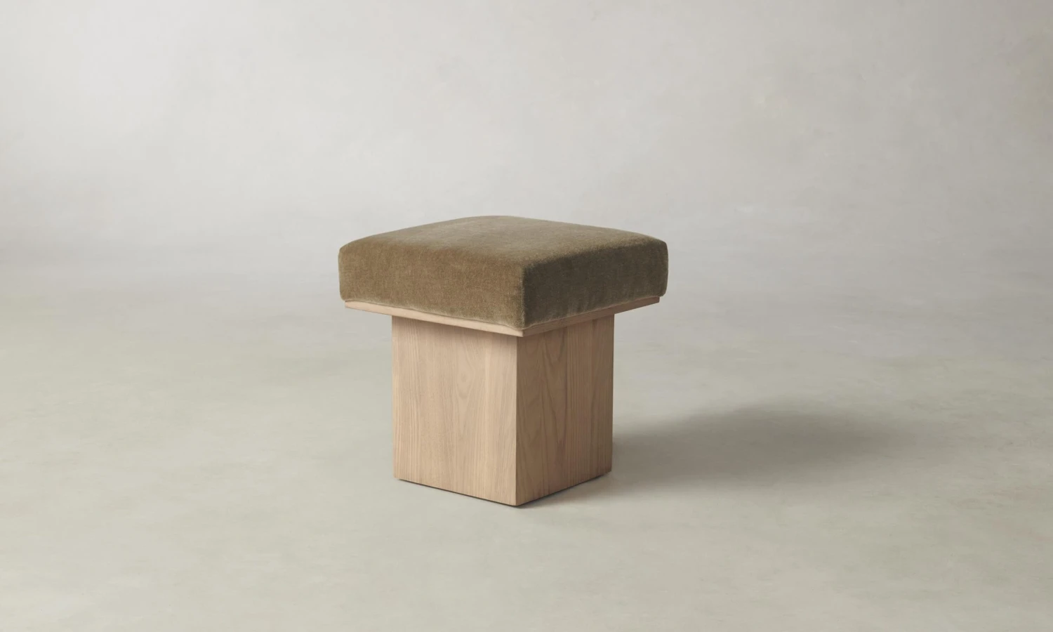 The Mulberry Ottoman - Mohair Mink 2 The Mulberry Ottoman - Mohair Mink - Image 2