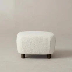The Perry Ottoman - Italian Bouclé White -Venetian Store perry ottoman italian boucl white coffee2.0 scaled