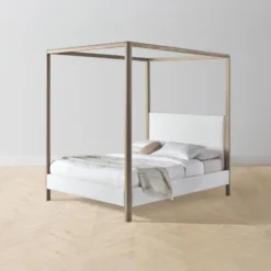 The Thompson Canopy Bed - Performance Bouclé Polar -Venetian Store thompson canopy bed performance boucl polar greywash2.0 d74dcaa1 dee9 4ca7 93fd 11da8df4a8fc scaled