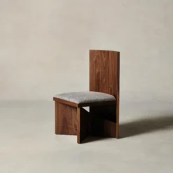 The Venice Chair - Heritage Belgian Linen Carob -Venetian Store venice chair belgian linen carob natural walnut2.0 scaled